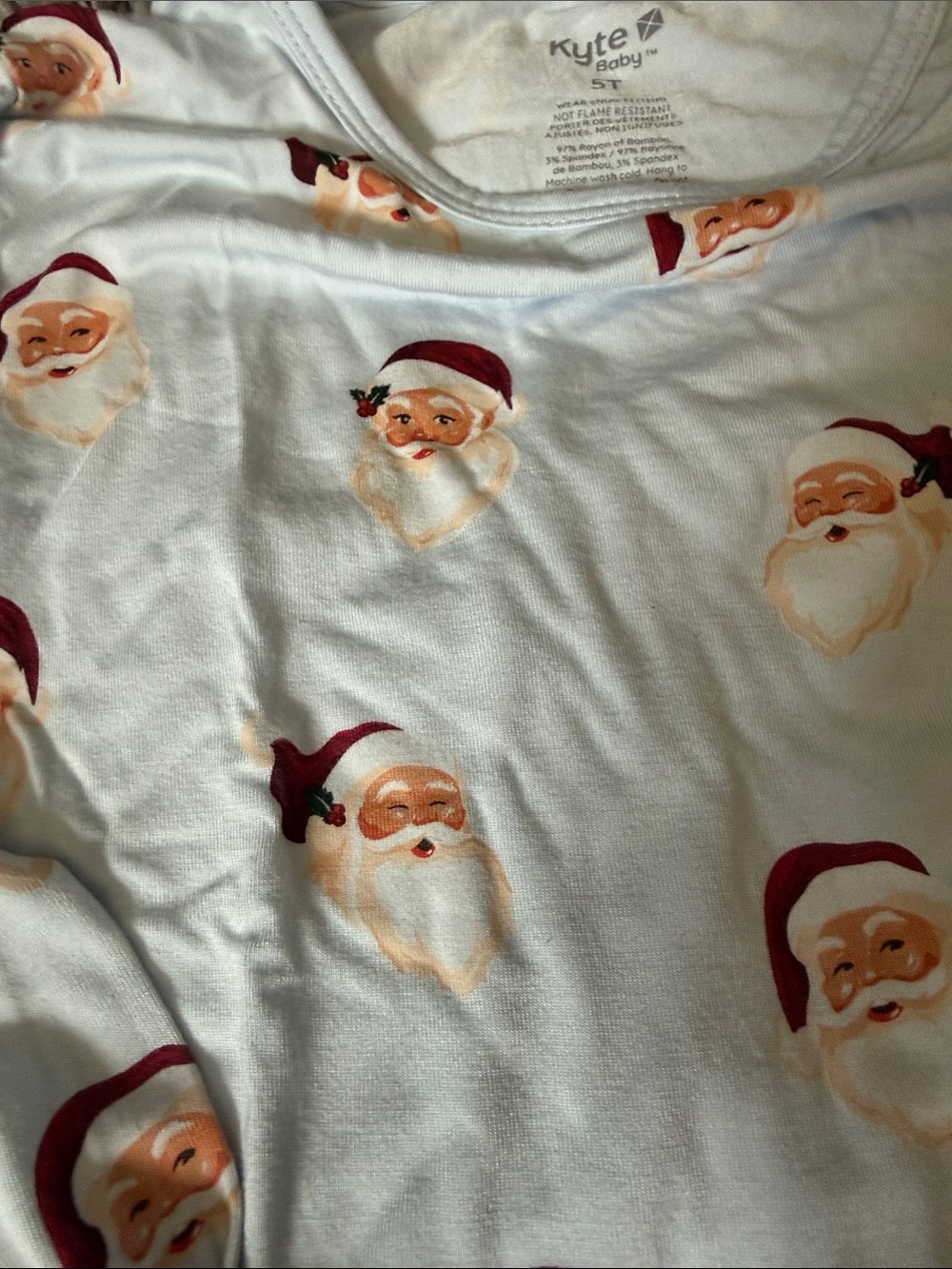 Vintage Santa long sleeve pjs- 5T - Picture 3 of 3